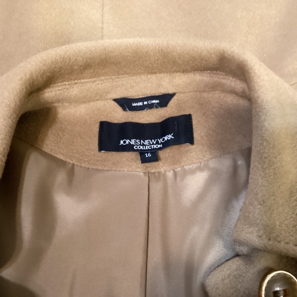 Coat Knee Length Wool Classic Camel Timeless Preppy Neutral Luxury Women’s SZ 16 - Picture 2 of 11